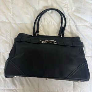 Elegant Black Leather Handbag